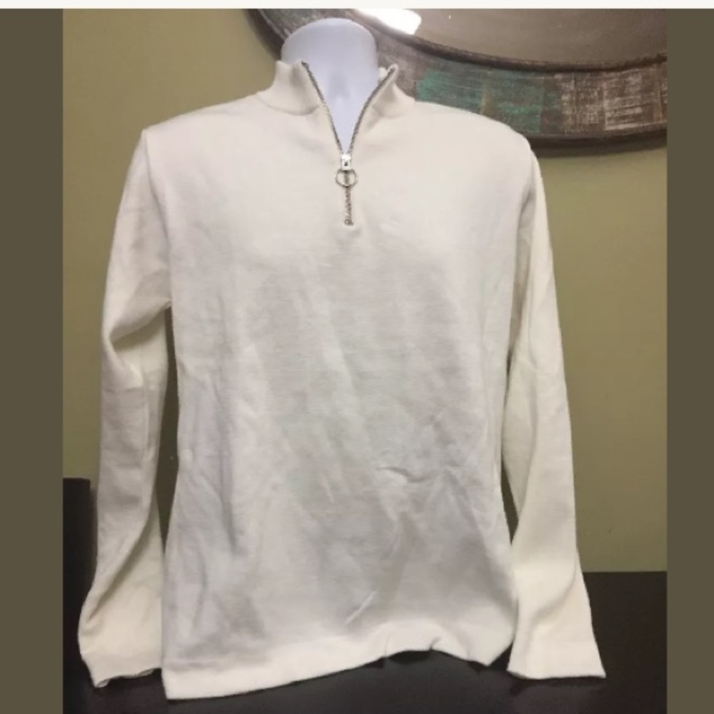 Men’s Zara Mock Neck Half Zip Sweater Large A4
